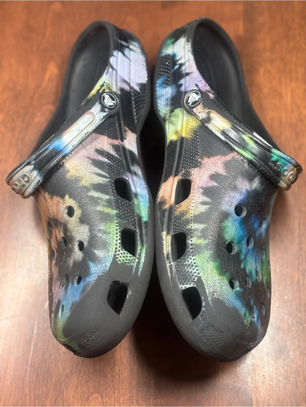 CROCS Tie-Dye Classic Clog - Black with Multi Colors